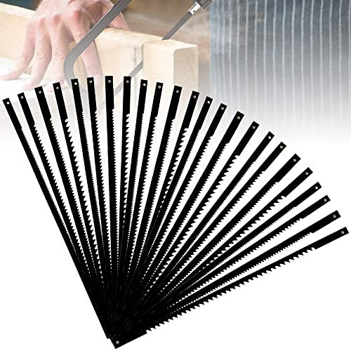 ZACUDA 24 PCS Hojas de Sierra de Marquetería 10/15/18/24 Dientes Hojas para Segueta Mecánica Hojas de Sierra de Acero al Carbono Cuchillas de Sierra de Marquetería para Madera Plástico Espuma Metales