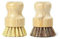 Jungle Culture® Scheuerbürste, Sisal/Handfläche, 2 Stück • Pflanzenbasiertes Bambus-Sisal-Bürstenset Küchenreinigungsbürste zum Spülen von Geschirr, Töpfen, Pfannen & Spülbecken