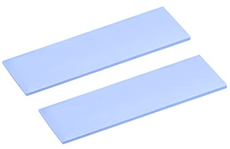 sourcing map 2 Pack M.2 Thermal Pad 70x22x1.5mm for Pc M.2 2280 Nvme SSD Heatsink Cooler Blue