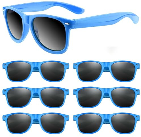 Astaron 6 pcs Lunettes de soleil rétro, lunettes de soleil pour la plage, la piscine, le mariage et les fêtes d'anniversaire