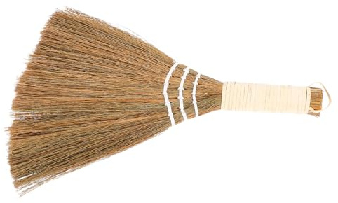 Homoyoyo Scopa Piccola Intrecciata Mano in Silvergrass Spazzola per Polvere Delicata e Durevole Leggera e Portatile per Pulizie Rapide di Letti Mobili e Pavimenti in Casa