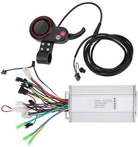 Alomejor 48V Elektroroller Controller mit LCD-Daumenschieber 2-in-1 Elektro-Mountainbike Controller Kit für E-Bike(500W)
