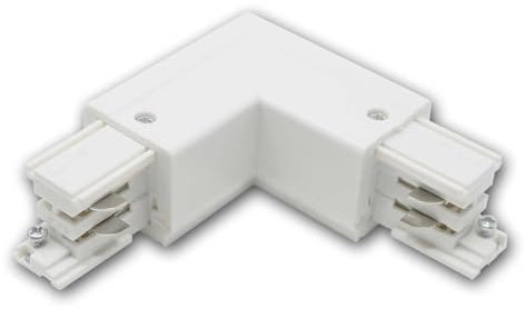 Connettore L D/S per TEAR N, colore bianco, connettore angolare per binario trifase