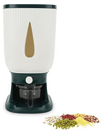 10 kg Reisspender,großer versiegelter Getreidebehälter und Haushalts-Müslispender,automatischer Rebound mit großer Kapazität Reisspender und versiegelter Körnerbehälter Eimer für Küche