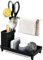 Duschablage Ohne Bohren Spülbecken Organizer Küchen Organizer Badezimmer Organizer Spüllappenhalter Schwammhalte mit Abtropfschale für Bürste Spüllappen Sink Organizer Küche Badezimmer (Schwarz A)
