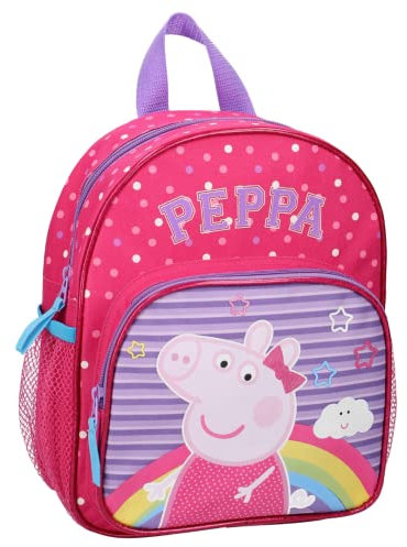 mybagstory Rucksack – Peppa Pig – Rosa – Kinder – Schule – Kindergarten – Krippe – Grundschule – Schultasche für Mädchen – Größe 29 cm – verstellbare Träger – Geschenkidee, Rosa, 36