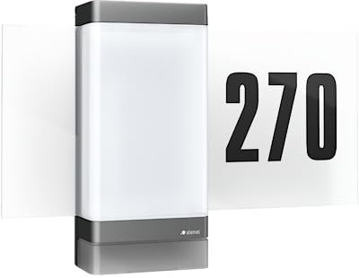 Steinel Hausnummernleuchte L 270 digi SC Connect, Sensor, beleuchtete Hausnummer, dimmbar, App Steuerung, Zeitplan, 7.8 W, 3000 K, Anthrazit