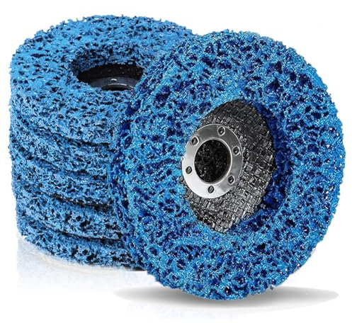 6PCS Strip Discs Stripping Wheel 115mm 4.5inch Durable Poly Paint Removal Disc For Angle Grinder Clean and Remove Paint Coating Rust Welds Oxidation (Blue)