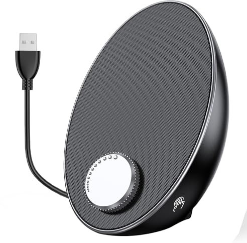BUSP-HYY USB Computer Speakers for Desktop PC - Portable Plug-N-Play Laptop Bluetooth Speakers - External Computer Speakers with Easy-Access Volume Knob/Clear Sound for Windows/macOS/ChromeOS/Linux