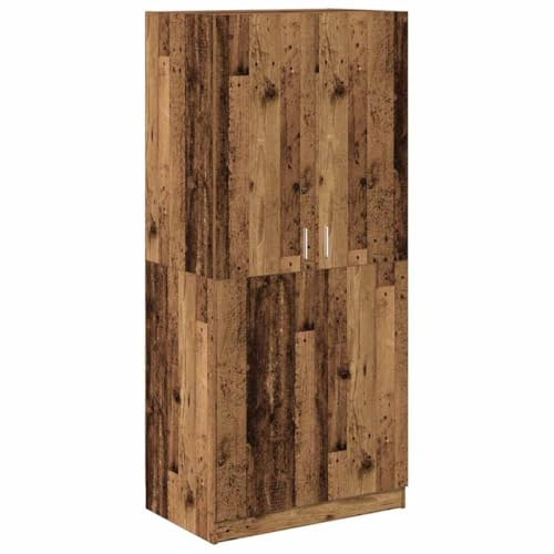 vidaXL Armadio Legno Antico 90x52x200 cm in Truciolato, Guardaroba, Mobile Appendiabiti, Armadio Porta Abiti, Mobile Contenitore, Mobile con Due Ante