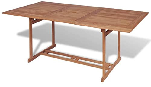 Table de jardin en teck massif jiangboyue-43034 180 x 90 x 75 cm