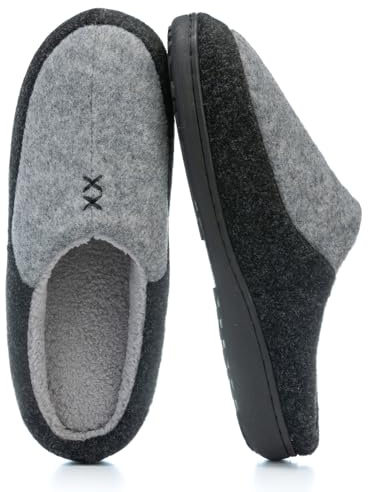 GOEWY Zapatillas de Invierno para Hombre Cálidas y Cómodas, Diseño Interior/Exterior con Espuma Viscoelástica y Antideslizante, Regalo para Marido, Novio o Papá