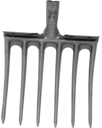 Fourche à Terre Meuble tête de Fourche Lourd Remplacement de la tête de râteau bêche Stand à Cheval Outils d'entretien Remplacement du Manche du râteau Petit râteau Acier