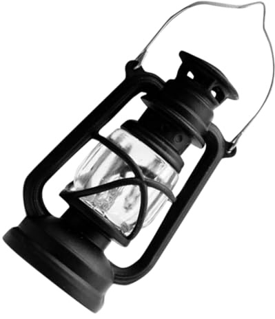 STOBAZA Miniature Lampe à Pétrole Rétro Décorative Lampe à Huile Vintage Compacte PP avec Poignée pour Décorations Halloween et de Noël