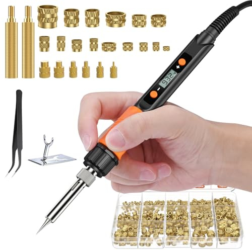 M2-M8 Insert Fileté,300 Pièces Jeu de Vis et écrous,Preciva Inserts Taraudés，Kit de Fer à Souder, Jeu d'inserts Filetés， M2/M3/M4/M5/M6/M7/M8 Accessoires d'imprimante 3D Compatibles