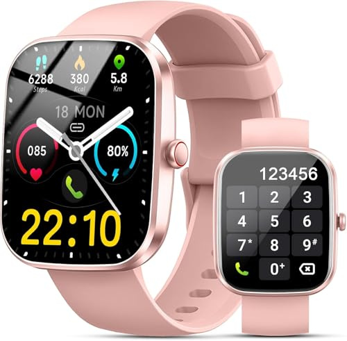2026 Reloj Inteligente Hombre Mujer, 1.96 Smartwatch con Llamadas Bluetooth y Whatsapp Notificación, Pulsómetro, IP68 Pulsera Actividad con 100+ Modos Deportivos, Monitor de Sueño para Android iOS