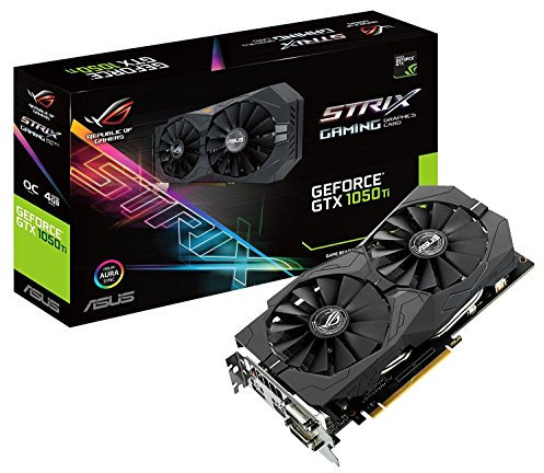 Asus STRIX-GTX1050TI-O4G-GAMING Grafikkarte (Nvidia, PCIe 3.0, 4GB DDR5 Speicher, HDMI, DVI, Displayport)