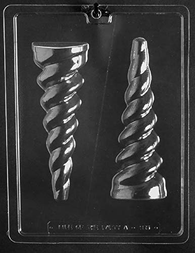 Grandmama's Goodies A155 Large Unicorn Horn Chocolate Candy Soap Mold with Exclusive Molding Instructions