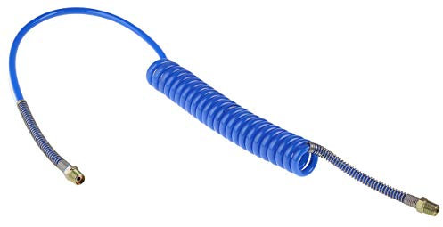 RS PRO CPC Polyurethan Spiralschlauch Blau mit 1/4-Zoll-BSPT-Außengewinde Anschluss, Innen-Ø 5mm x 2m, 10bar