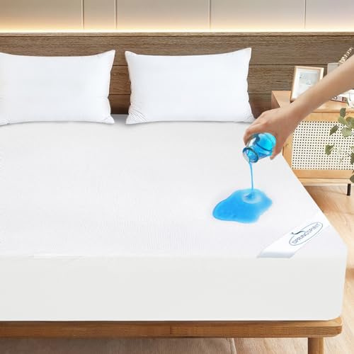 King Size Mattress Protector Waterproof,Absorbent Fitted Sheet