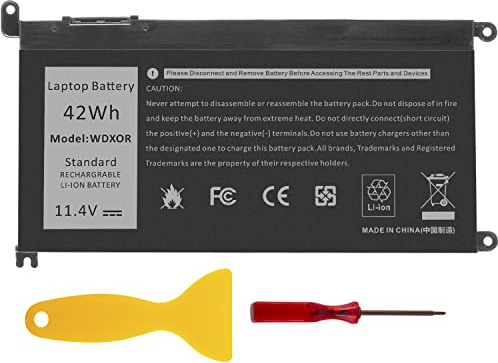TREE.NB WDX0R Laptop Battery Replacement for Dell Inspiron 13 15 5000 7000 Series 5565 5567 5570 5578 7560 7570 7573 7579 5368 5378 Latitude 7368 17 5765 5767 Series Notebook 3CRH3 T2JX4 11.4V 42Wh
