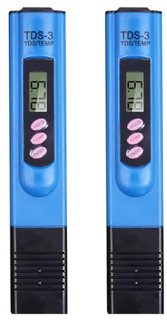 COWANIEE 2 PCS TDS Meter Digital Water Tester Pen LCD with 0-9990 PPM Measurement, Portable for Drinking Water, Swimming Pools, Aquarium, Aquaculture