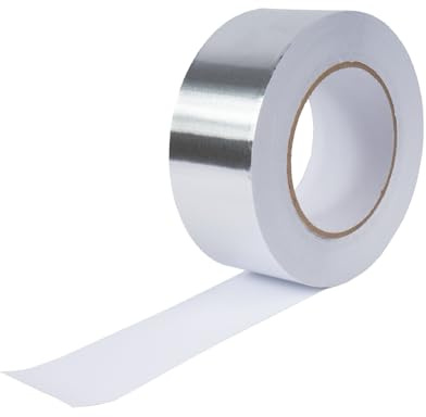 Vent Systems 2 Inch x 164 Ft / 55 Yards Universal Aluminum Foil Tape - Strong Metal Adhesive for Insulation, Heavy Duty Ductwork - Waterproof, Low/High Temp HVAC Vent Hose, and Dryer Leak Repair Tape
