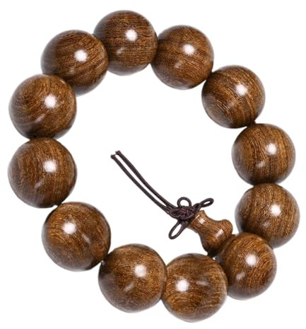 Träarmband, bönearmband, gyllene sandelträ meditationspärlor – buddhistiskt armband för män, träarmband, trosarmband, religiösa smycken för födelsedagar