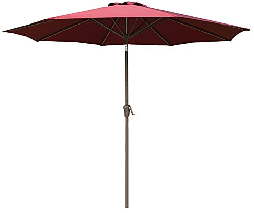 YJYJY Ombrellone da Giardino 2,7 m/9 Piedi con manovella, ombrellone da Mercato Esterno Resistente al Sole, per Cortile, Quadrato, Bar, Ristorante, Facile da Pulire