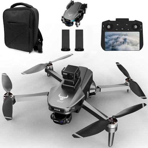 Drone SG109MAX2 con fotocamera 4K Per Adulti, Stabilizzazione Gimbal a 3 Assi, Trasmissione Video Fino a 3 km, Schermo da 6,5 Pollici, Drone Professionale, Autonomia di volo di 90 Minuti, 2 Batterie