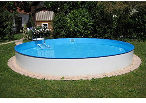 Waterman Exklusiv Stahlwandbecken Rundform Tiefe 120 cm 200 x 120 cm