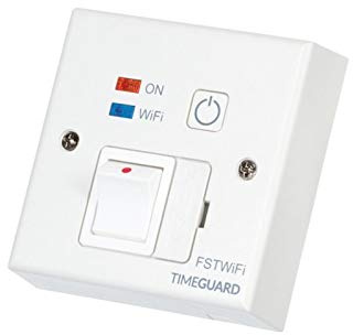 Timeguard Wi-Fi Controlled Fused Spur Timeswitch Wall Socket | FSTWIFI, White