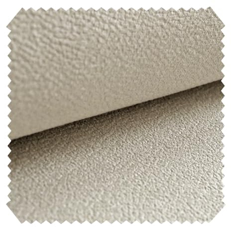 novely® exquisit Milano - Ultraweicher Möbelstoff in Lederoptik - Schwer Entzündbarer Polsterstoff mit Feiner Struktur - Pflegeleichte Meterware 1lfm | Farbe: 02 Hellbeige