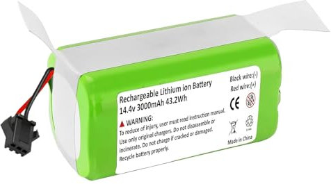 Kengdor Batteria Agli Ioni di Litio 3000 mAh 14.4 V per Ecovacs Deebot N79 DN622 N79S IKHOS S15 S14 per Eufy RoboVac 11 12 30 11S 15C 15T 11SMAX 15C 30C 35C per Conga Excellence 1090 990 950 1990 1790