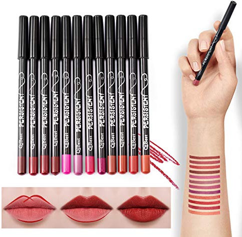 Mimore 12St Fachmann Lip Liner Pencil Set Matt Glatt Lippenstift Contour Shaping Matt Lip Kit Lange andauernd Wasserdicht Make Up Lip Liner für Frauen