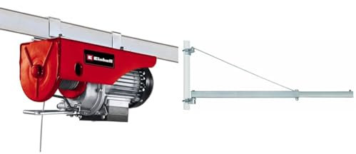 Einhell Seilhebezug TC-EH 250 (450 W, Not-Ausschalter, inkl. 12 m drallfreiem Drahtseil) & Schwenkarm SA 1100 (Montage ab 3 mm Wandstärke, 180° Grad schwenkbar)