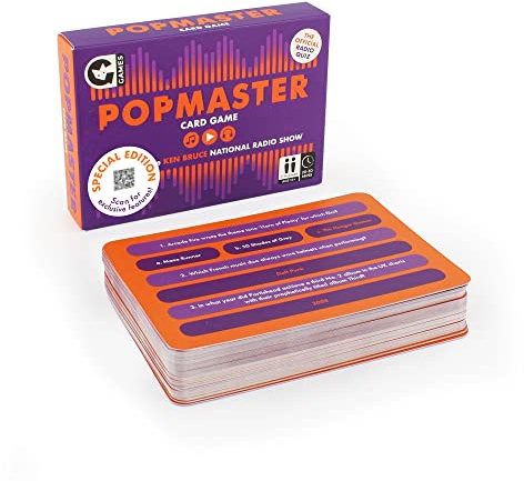 Ginger Fox PopMaster BBC Radio 2 Quiz Card Game Special Edition | Put Your Musical Knowledge To The Test In This Pop-Themed Trivia Game | Includes Digital Questions