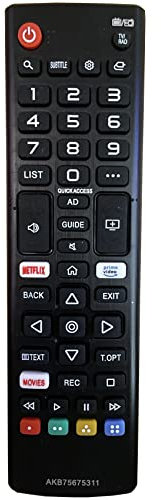 Mando a Distancia Aplicable para LG AKB75675311 para televisores LED Inteligentes, no Requiere configuración, Compatible con para LG AKB75095308 AKB75095307 AKB75675301
