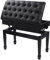 REDCAMP Adjustable Piano Bench with Storage, Wooden Duet Piano Stool with PU Leather Cushion,Seat Keyboard Seat Dressing Table Stool for Kids Adults,Black