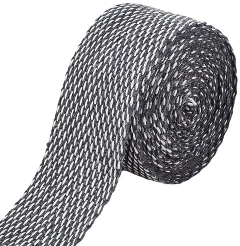 BENECREAT 9.15m Twill Tape, 4.5cm Cotton Webbing for Carpet Bonding and Rug Tufting, Woven Natural Ribbon for DIY Crafts