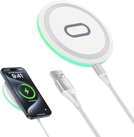 15W Google Pixel 9 ladestation, Schnelles Induktive Ladestation ladegerät für Google Pixel 9/8/7/6, iPhone 17/16/15, Samsung Galaxy S25 Ultra S24/S23/S22/S21, Handy Wireless Charger für Smartphones