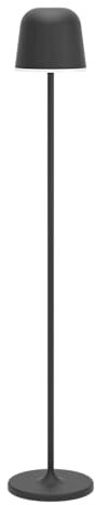 Eglo Lampada da terra a LED Mannera-L, senza fili, funzione touch, dimmerabile, lampada da soggiorno in metallo nero, per interni ed esterni, IP54