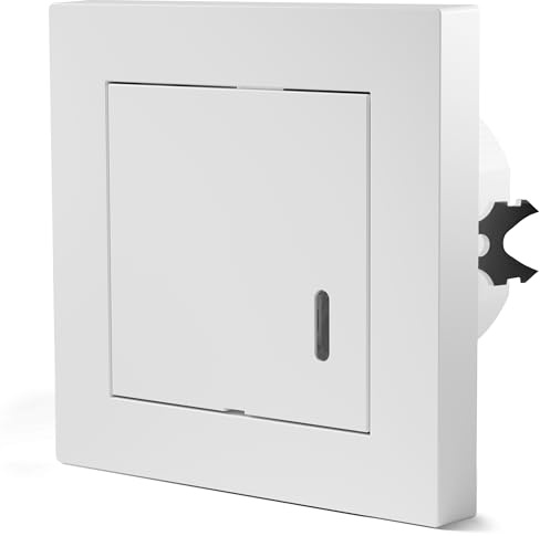 Scandinavian home Bewegungsmelder Innen - HF Bewegungsmelder Lichtschalter Standardmaß 55-180° 15m Erfassung, mit 3-Draht-Technik/Neutralleiter für LED, Unterputz Montage - Weiß Glänzend