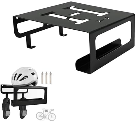 Inscrip Soporte de pared para bicicletas de acero al carbono, multifuncional, garaje interior, soporte de pared para bicicletas con gancho para estantería, ahorro de espacio, soporte de pared para
