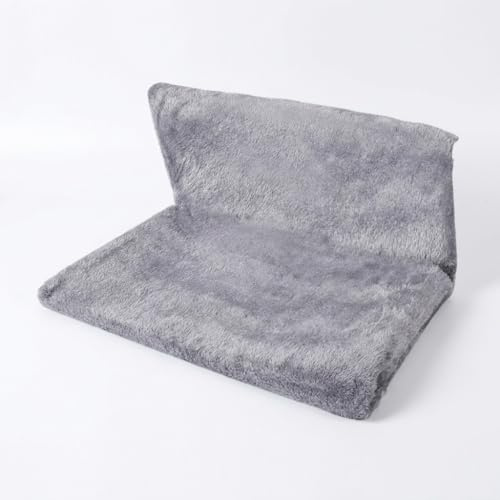 JISADER Radiator Hammock Hanging Cat Bed with Metal Frame, Lightweight Warm Heating Indoor Small Pet Bed for Cats, Hammock Style, 46x39x26cm, Grey (gentle pelt)