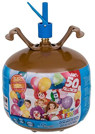 Bombola Gas Elio per gonfiare 50 Palloncini + 50 Palloncini Multicolore - Festa Compleanno Matrimonio Laurea
