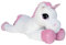 Wagner 9065 - Riesen Plüschtier XXL Plüsch Einhorn - liegend - 80 cm Gross in Weiss-pink Kuscheltier