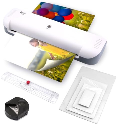Olympia A210 4in1 Laminiergerät A4 | Laminierset A4 | Laminator | Schnelles Aufwärmen | Laminiermaschine, Papierschneider & Eckrunder | Ideal für Büro Schule & Heimgebrauch | Inkl. 15 Folien