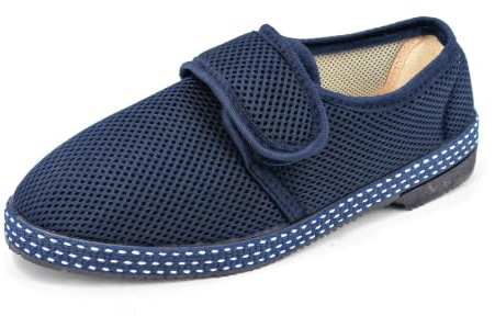 JOMIX Chaussons Diabétiques Homme avec Scratch Pantoufles Orthopediques Réglable Chaussons Homme Confortable