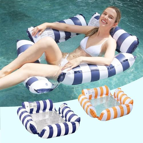 2 pcs wasserhängematte,luftmatratze Pool,schwimmmatte,Pool matratze,Wasser hängematte,wassermatratze,Highlight Color Wasserbett Eher für Schwimmbadaktivitäten geeignet